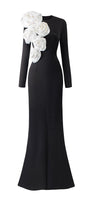 Phantasm Trumpet Long Sleeved Silk Floor Length Dress - MEAN BLVD