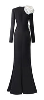 Phantasm Trumpet Long Sleeved Silk Floor Length Dress - MEAN BLVD