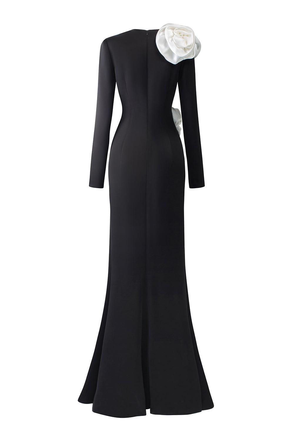 Phantasm Trumpet Long Sleeved Silk Floor Length Dress - MEAN BLVD