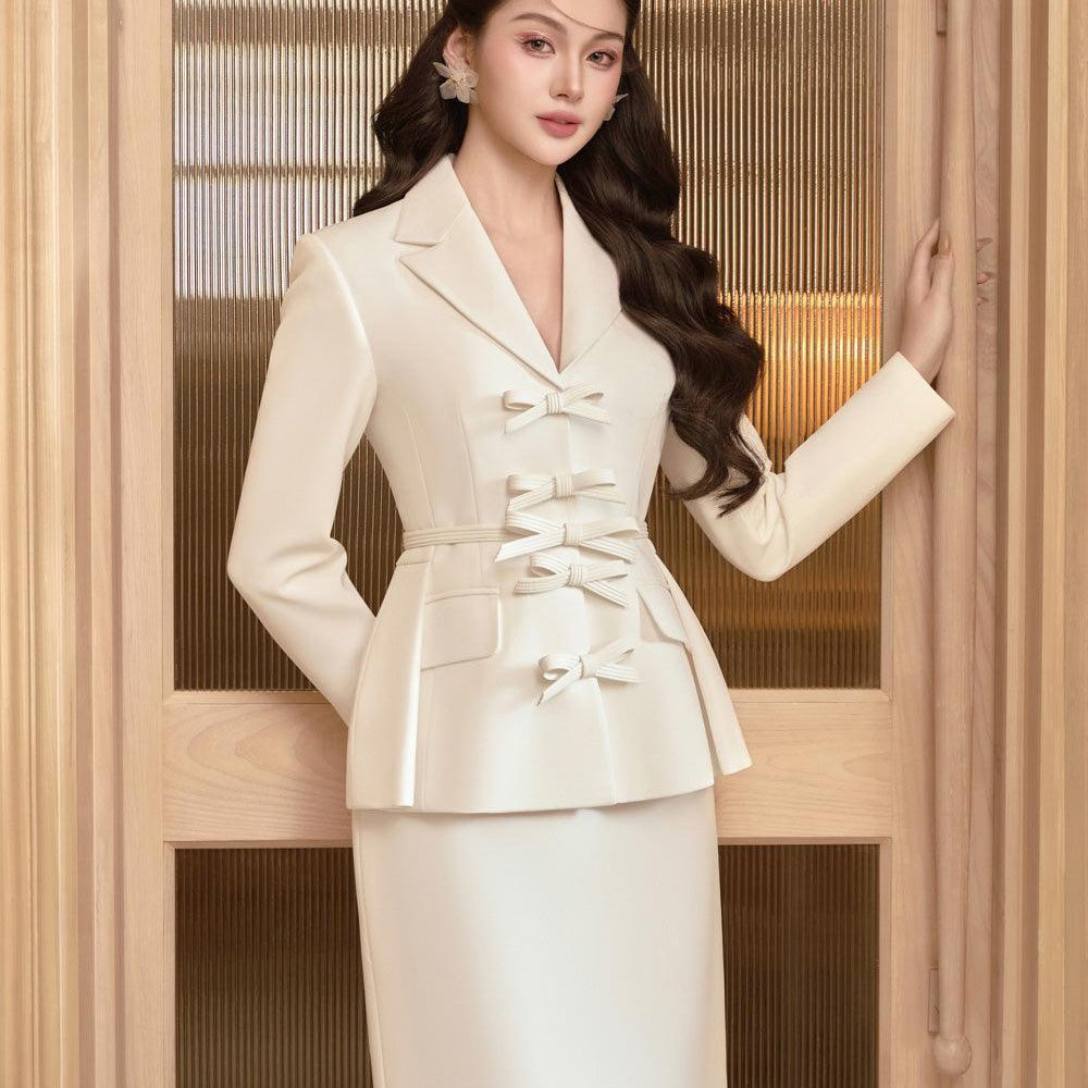 Phelan Peplum Long Sleeved Cotton Midi Set - MEAN BLVD