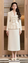 Phelan Straight Plain Cotton Midi Skirt - MEAN BLVD
