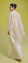 Phi Asymmetric See-Through Cotton Lawn Cape - MEAN BLVD