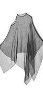 Phi Asymmetric See-Through Cotton Lawn Cape - MEAN BLVD