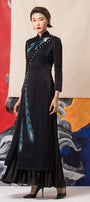 Phoenix Sheath Long Sleeved Viscose Calf Length Ao Dai - MEAN BLVD