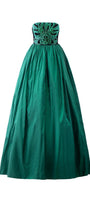 Pilgrim Ball Gown Straight Across Neck Taffeta Floor Length Dress - MEAN BLVD