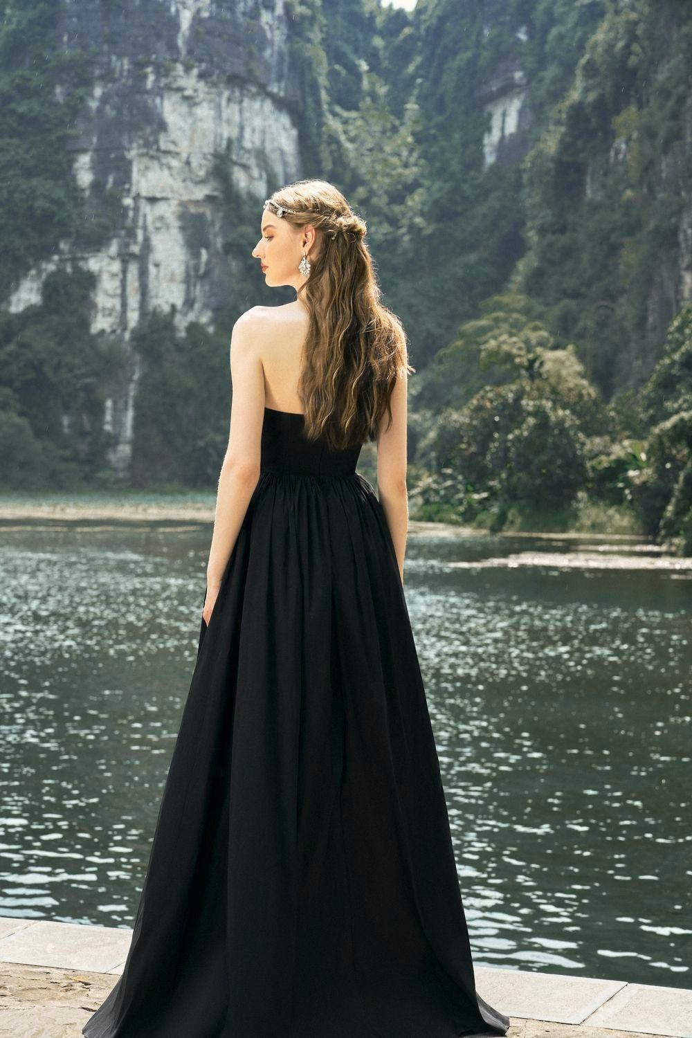 Pilgrim Ball Gown Straight Across Neck Taffeta Floor Length Dress - MEAN BLVD