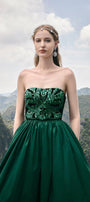 Pilgrim Ball Gown Straight Across Neck Taffeta Floor Length Dress - MEAN BLVD