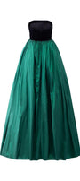 Pilgrim Ball Gown Straight Across Neck Taffeta Floor Length Dress - MEAN BLVD