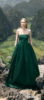 Pilgrim Ball Gown Straight Across Neck Taffeta Floor Length Dress - MEAN BLVD