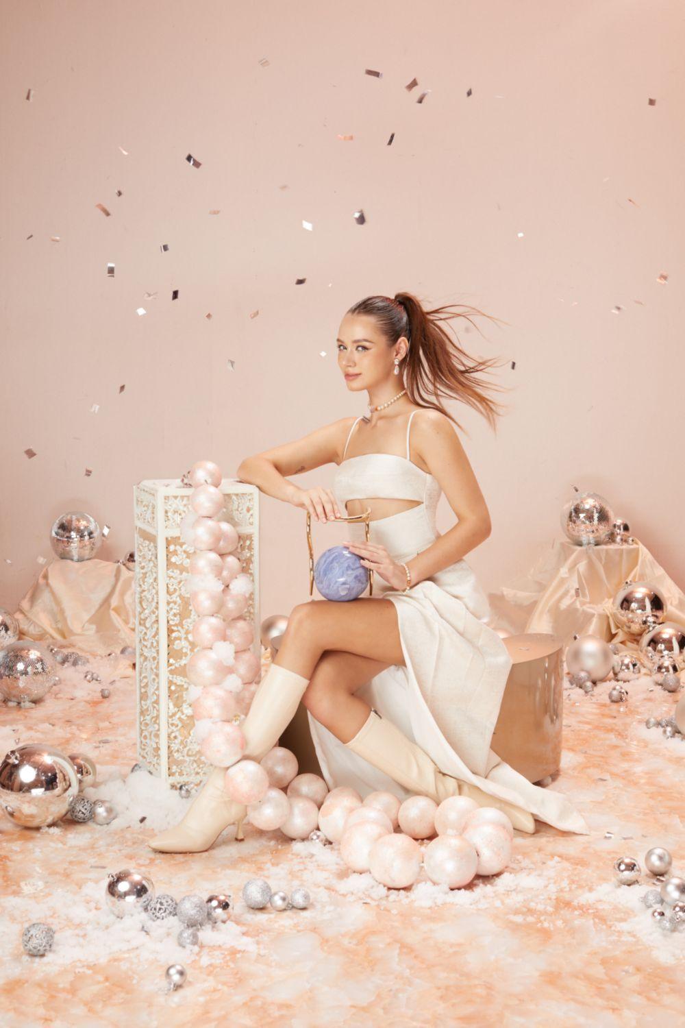 Pixie Slit Spaghetti Strap Brocade Floor Length Dress - MEAN BLVD