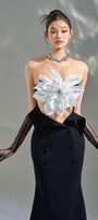 Plante Mermaid Flower Applique Cotton Polyester Maxi Dress - MEAN BLVD