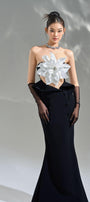 Plante Mermaid Flower Applique Cotton Polyester Maxi Dress - MEAN BLVD