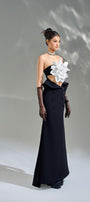 Plante Mermaid Flower Applique Cotton Polyester Maxi Dress - MEAN BLVD