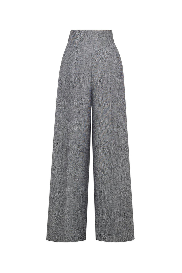 Platine Straight High Waist Tweed Floor Length Pants - MEAN BLVD