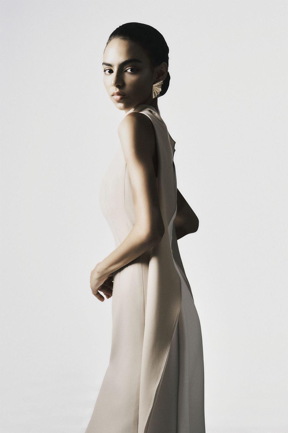 Poppy Trumpet Sleeveless Satin Floor Length Dress - MEAN BLVD