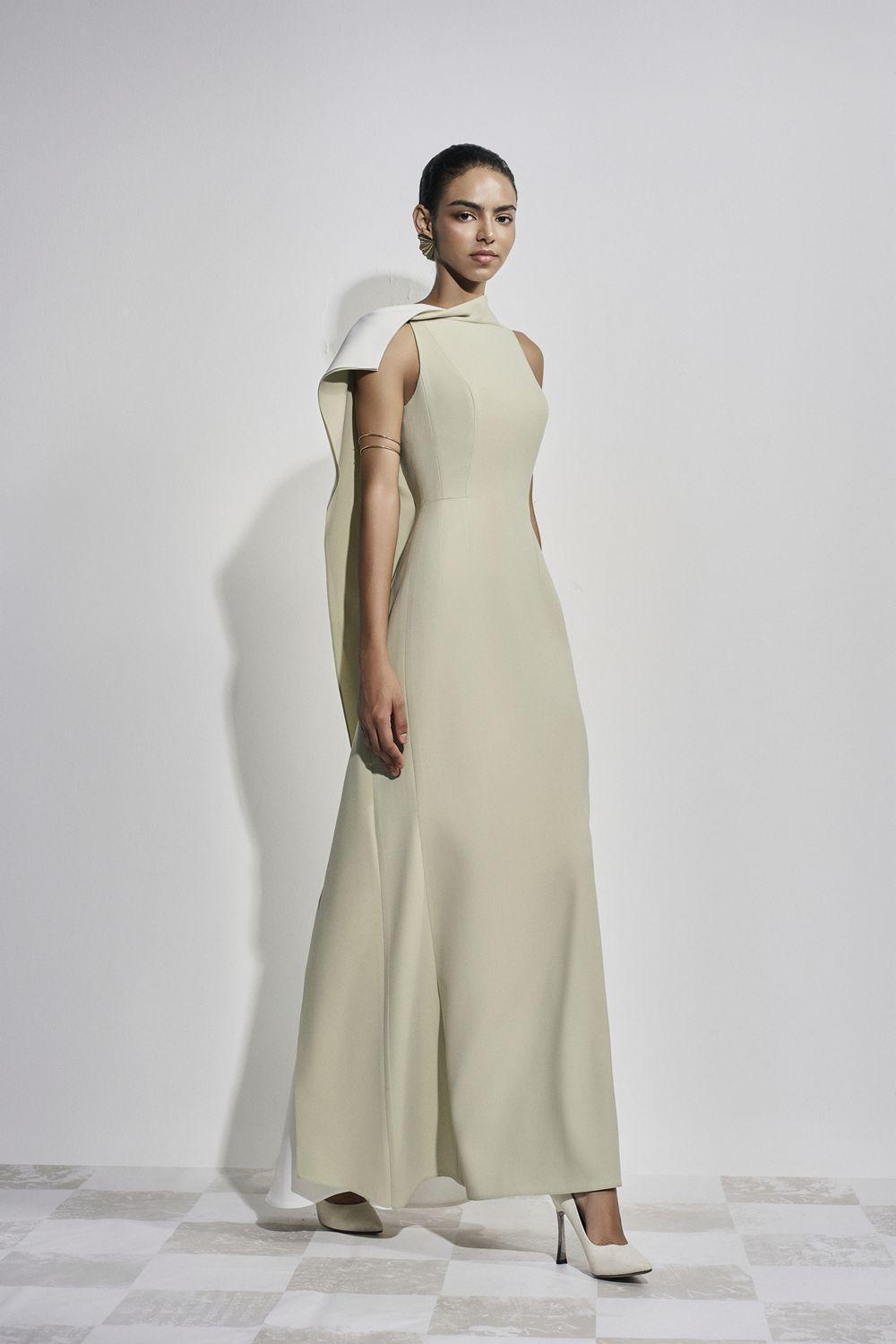 Poppy Trumpet Sleeveless Satin Floor Length Dress - MEAN BLVD