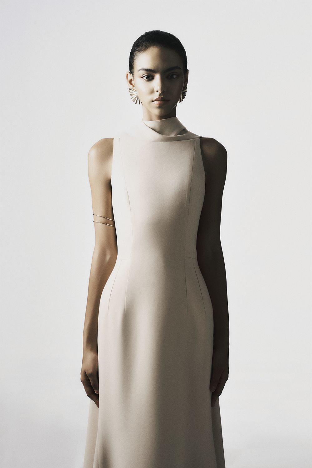 Poppy Trumpet Sleeveless Satin Floor Length Dress - MEAN BLVD