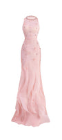 Potter Mermaid Jewel Neck Organza Floor Length Dress - MEAN BLVD