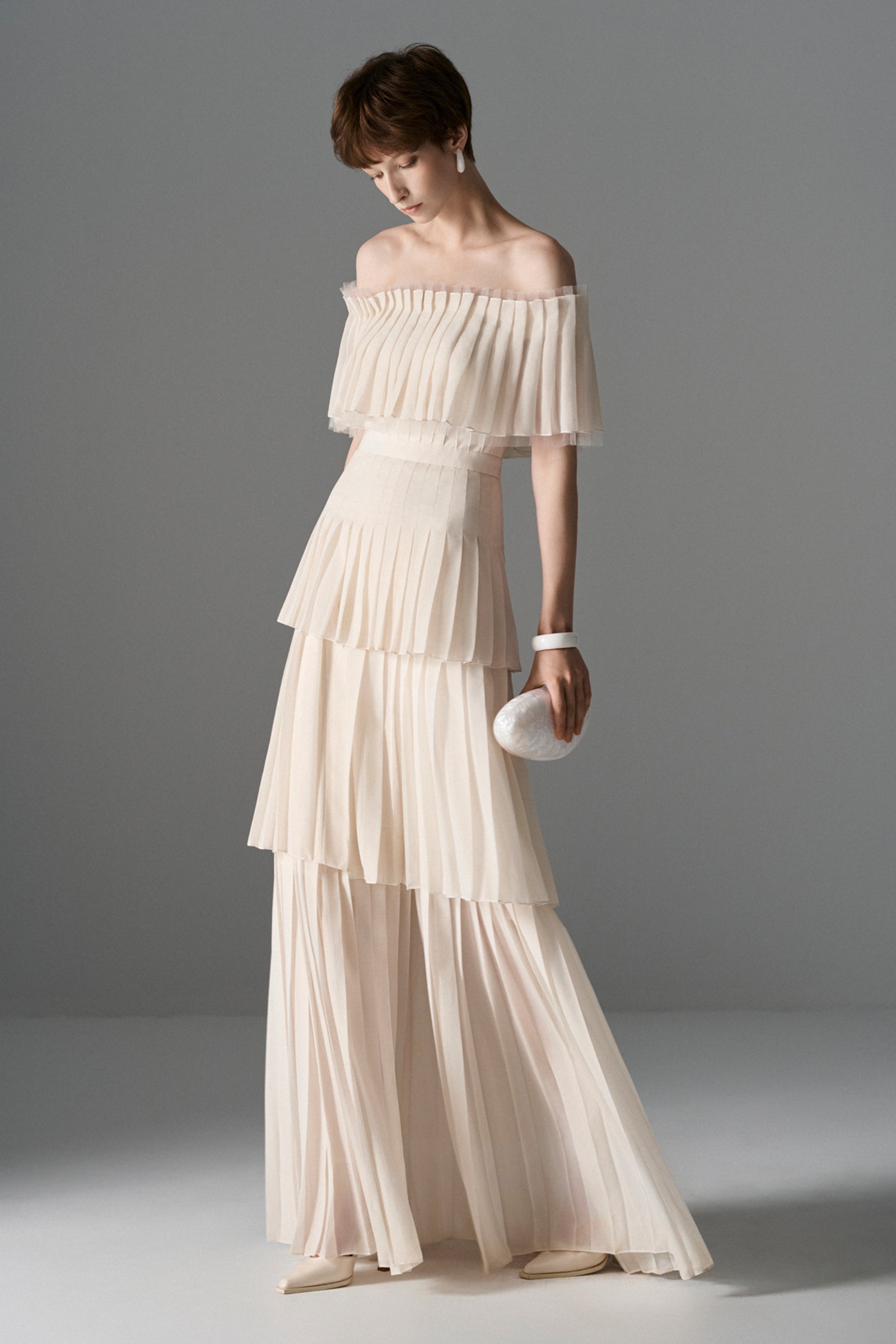 Ethereal Pleated Maxi Dress
