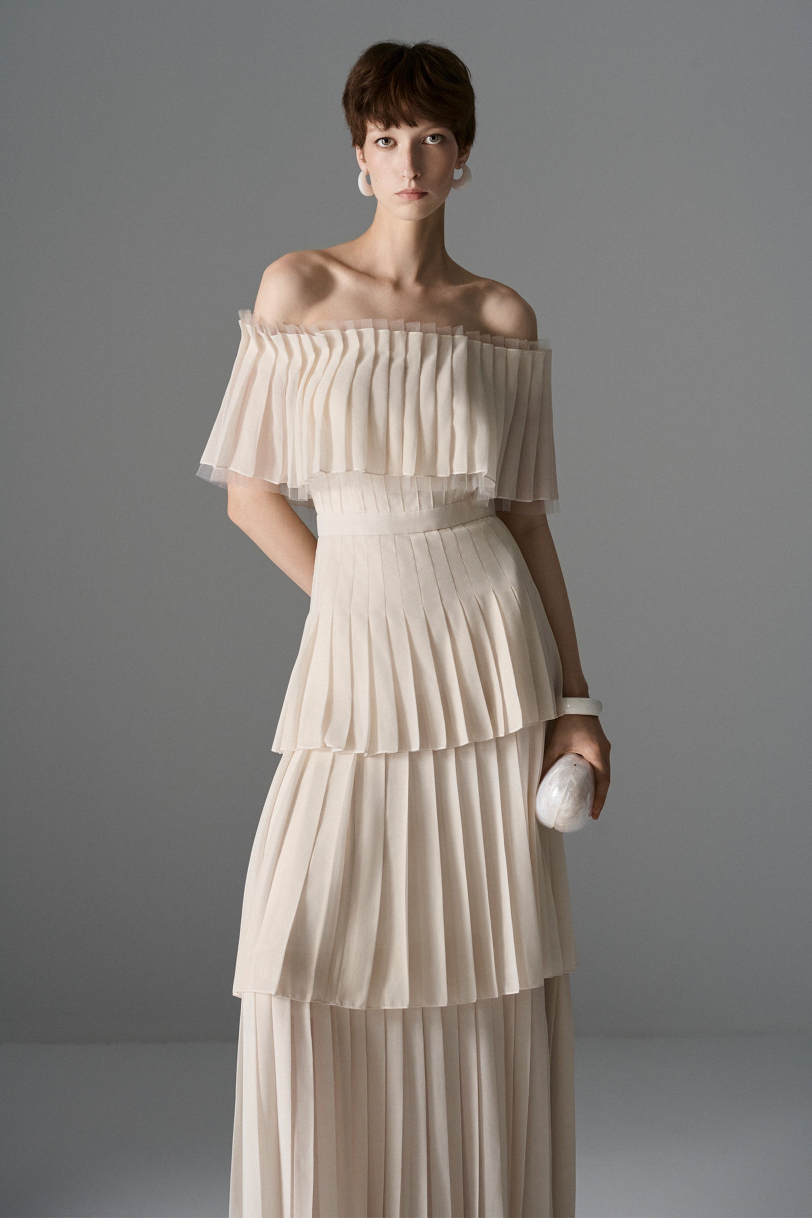 Ethereal Pleated Maxi Dress