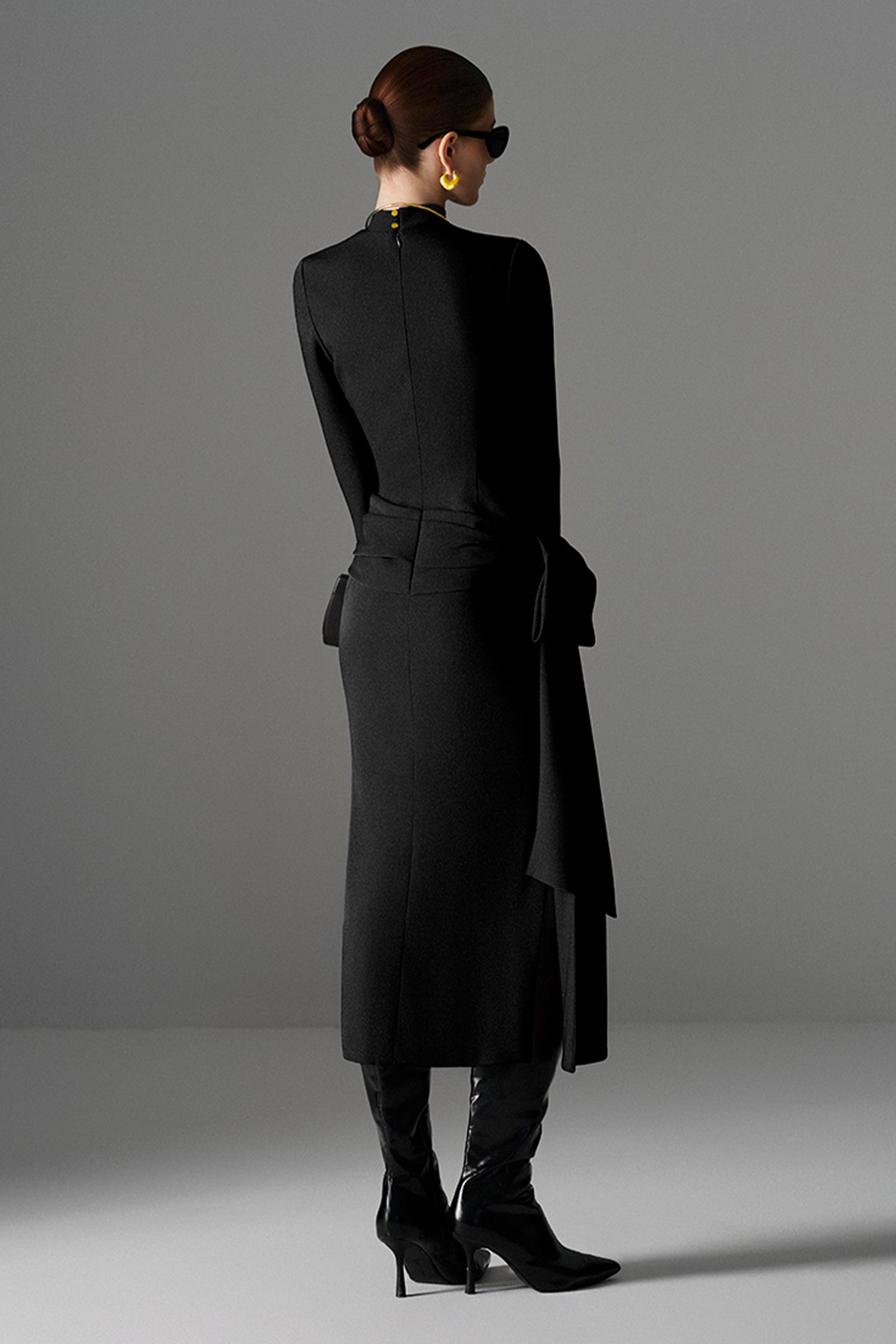 Scarletta High Neck Midi Dress