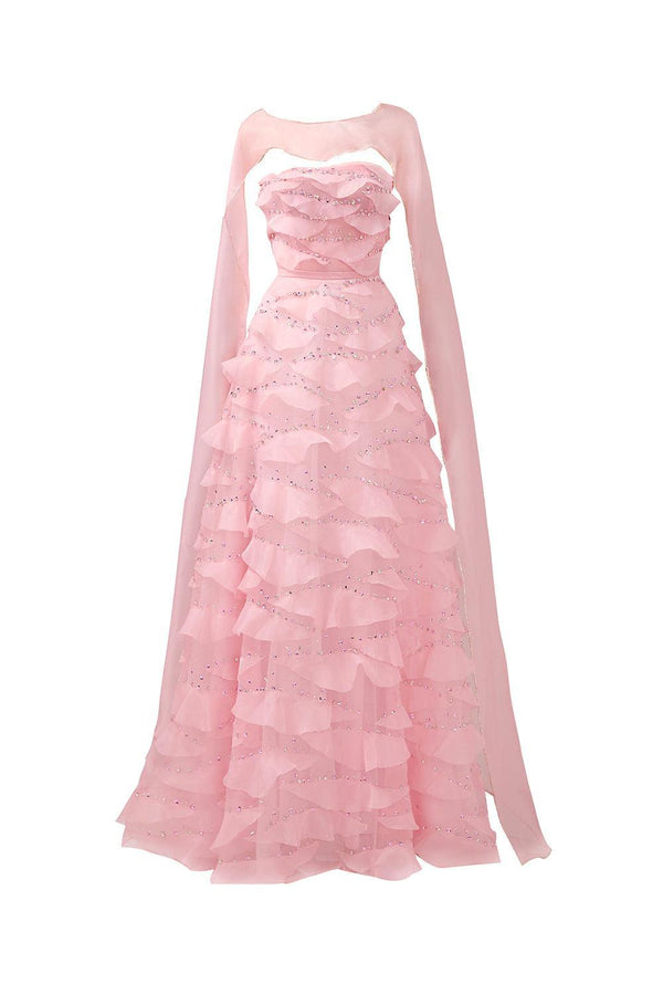 Preston Cape Ruffle Layer Organza Floor Length Set - MEAN BLVD