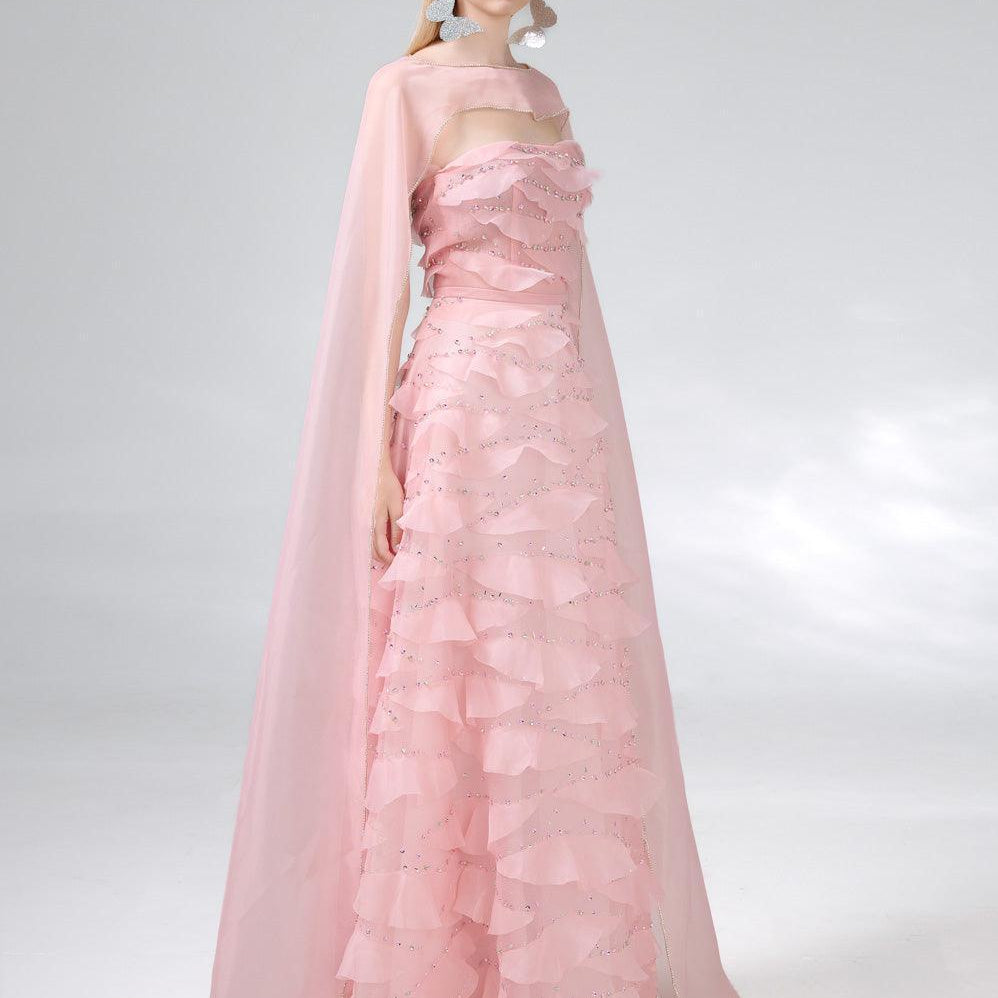Preston Cape Ruffle Layer Organza Floor Length Set - MEAN BLVD