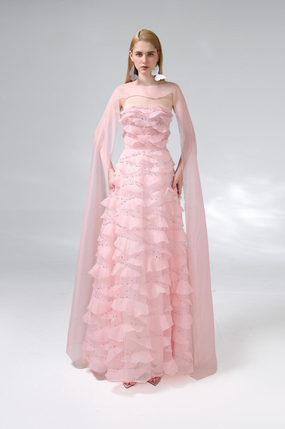 Preston Cape Ruffle Layer Organza Floor Length Set - MEAN BLVD