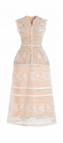 Primrose A-line Sleeveless Silk Lace Midi Dress - MEAN BLVD