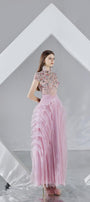 Priscilla Layered Short Sleeved Organza Ankle Length Dress - MEAN BLVD