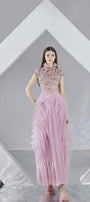 Priscilla Layered Short Sleeved Organza Ankle Length Dress - MEAN BLVD