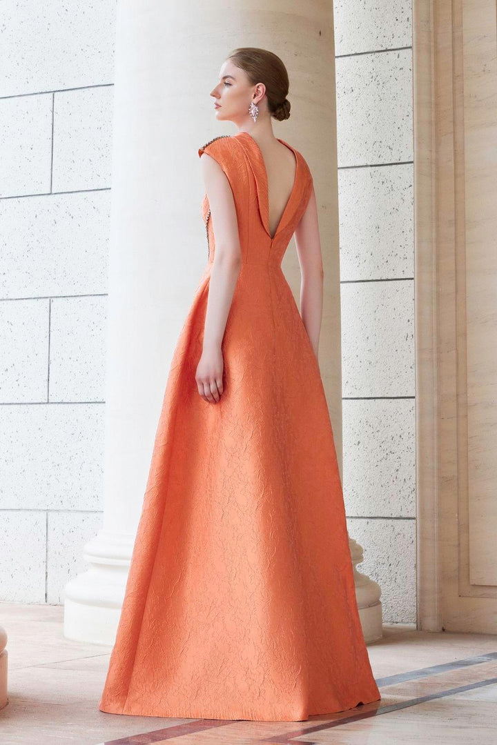 Prism A-line Stone Jacquard Floor Length Dress - MEAN BLVD