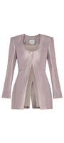 Pristine Sheath Scoop Neck Georgette Blazer - MEAN BLVD