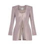 Pristine Sheath Scoop Neck Georgette Blazer - MEAN BLVD