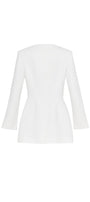 Pristine Sheath Scoop Neck Georgette Blazer - MEAN BLVD