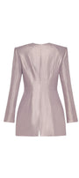 Pristine Sheath Scoop Neck Georgette Blazer - MEAN BLVD