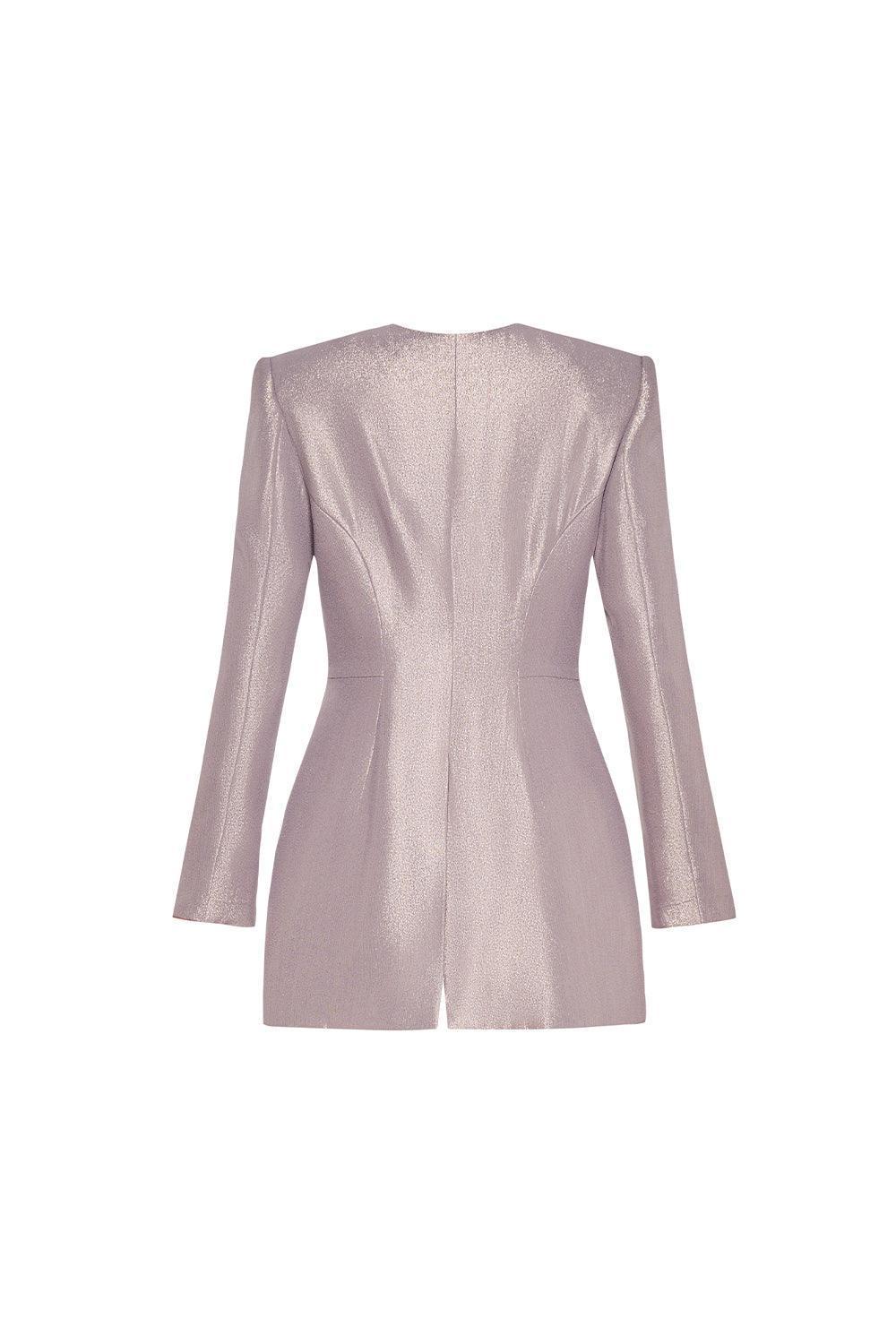 Pristine Sheath Scoop Neck Georgette Blazer - MEAN BLVD