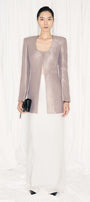 Pristine Sheath Scoop Neck Georgette Blazer - MEAN BLVD