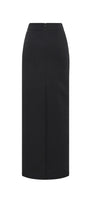 Pristine Straight High Waist Polyester Floor Length Skirt - MEAN BLVD