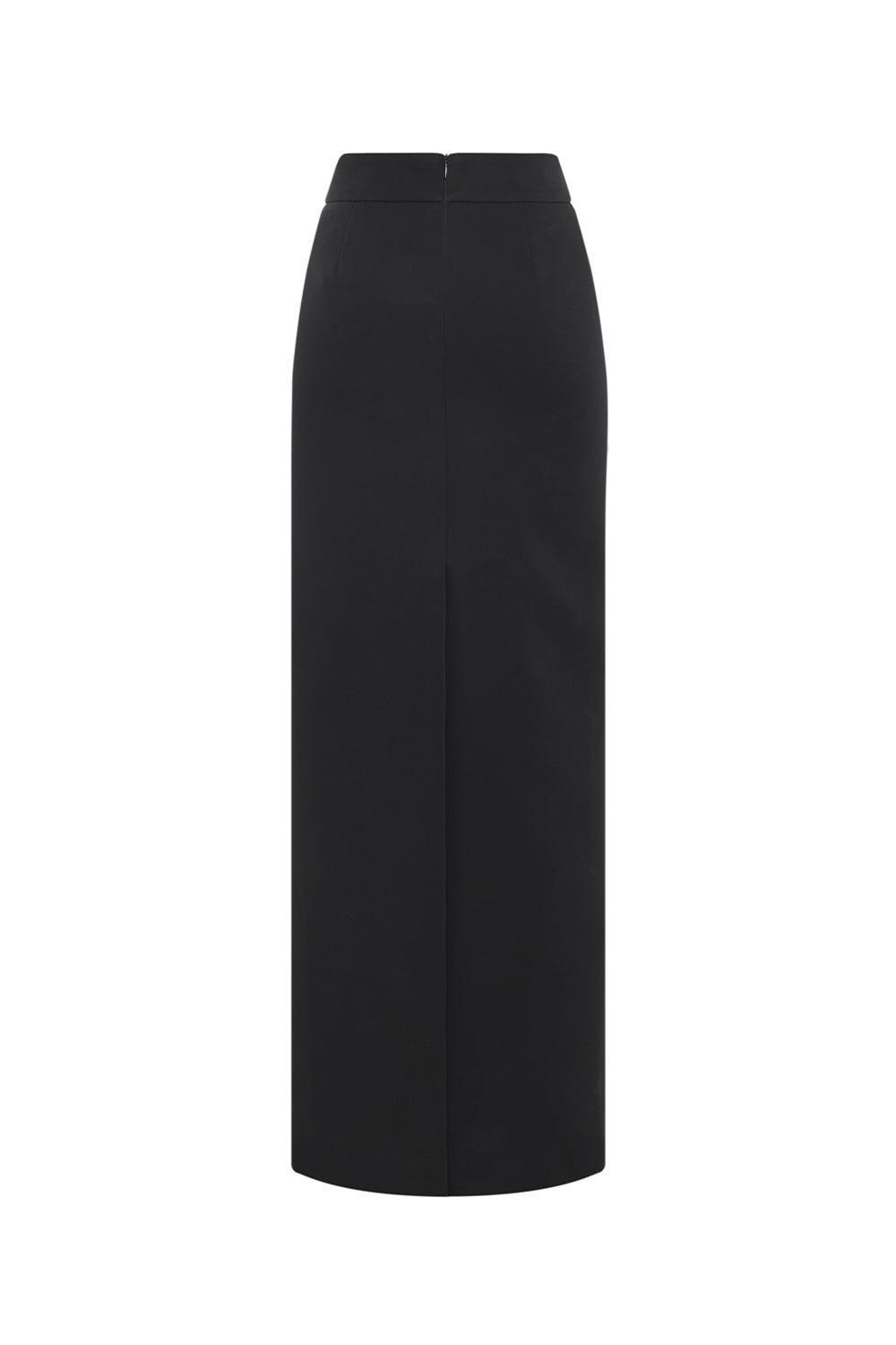 Pristine Straight High Waist Polyester Floor Length Skirt - MEAN BLVD