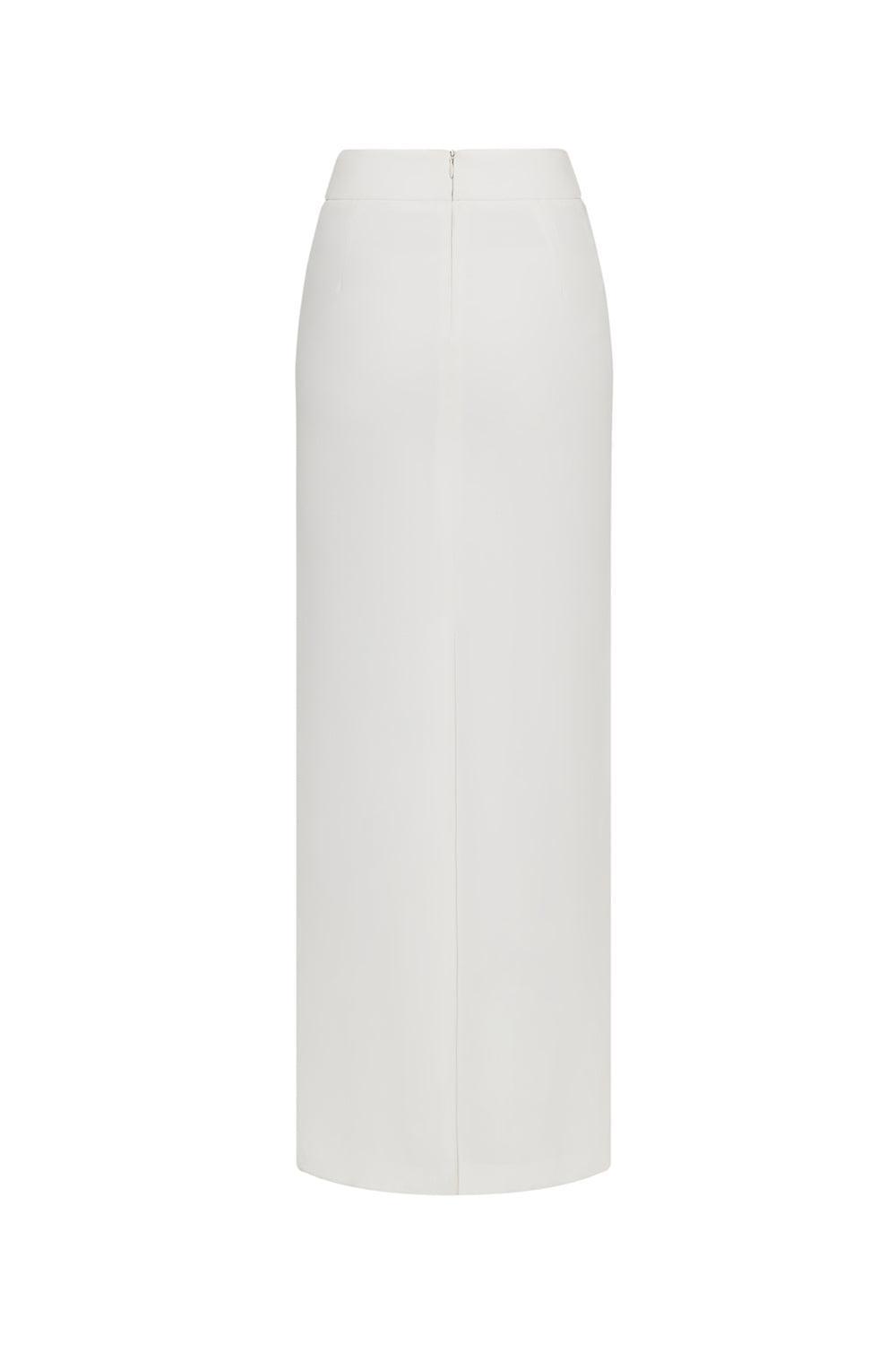Pristine Straight High Waist Polyester Floor Length Skirt - MEAN BLVD