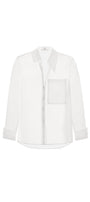 Pristy Straight Cuff Sleeved Organza Satin Shirt - MEAN BLVD