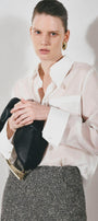 Pristy Straight Cuff Sleeved Organza Satin Shirt - MEAN BLVD