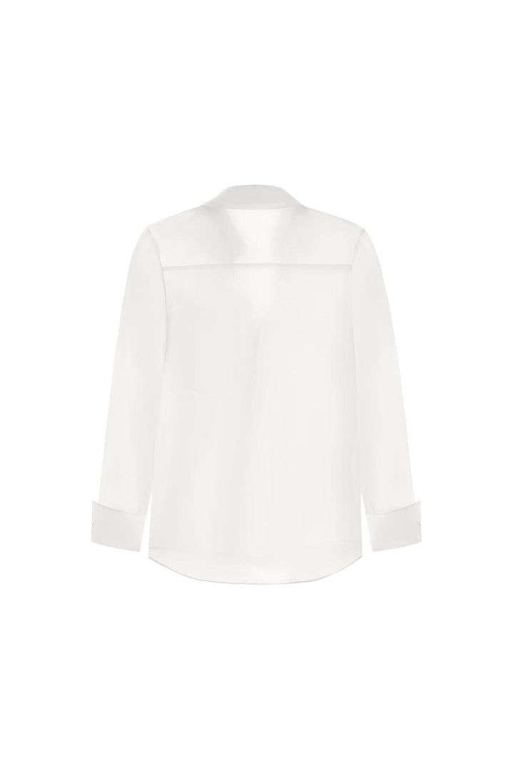 Pristy Straight Cuff Sleeved Organza Satin Shirt - MEAN BLVD
