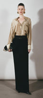 Pristy Straight Cuff Sleeved Organza Satin Shirt - MEAN BLVD