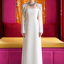 Prosper A-line Queen Anne Neck Velvet Satin Floor Length Ao Dai - MEAN BLVD