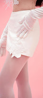 Pyrite A-line Flower Applique Taffeta Mini Skirt - MEAN BLVD