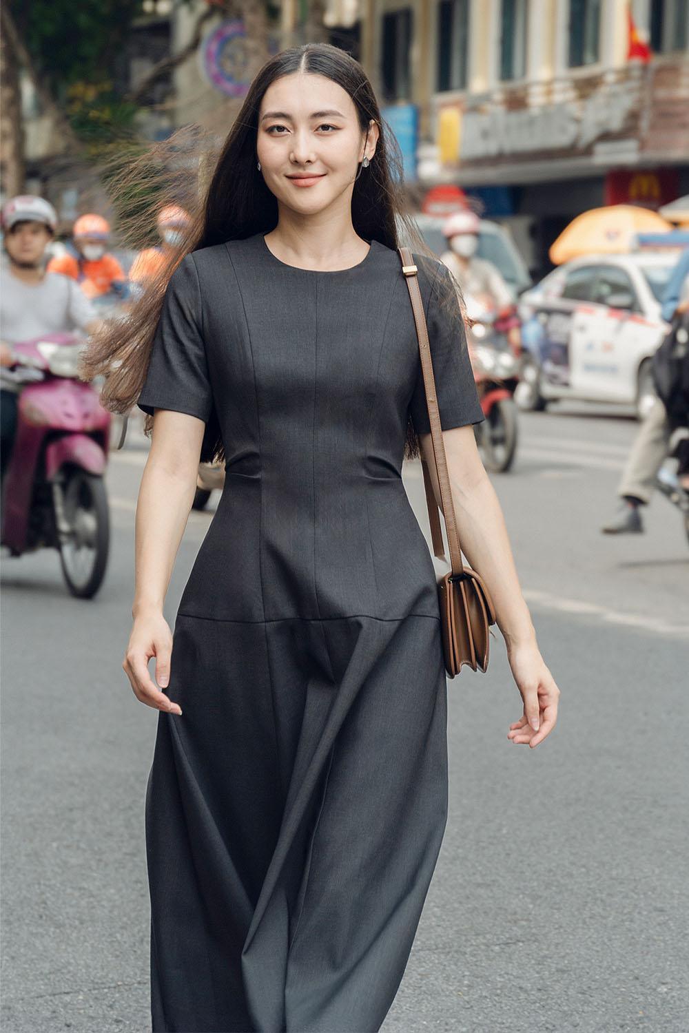 Quinn A-line Flared Polycotton Midi Dress - MEAN BLVD