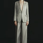 Rachel Straight Notch Lapel Poly Silk Blazer - MEAN BLVD