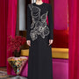 Radiax Sheath Round Neck Velvet Satin Floor Length Ao Dai - MEAN BLVD